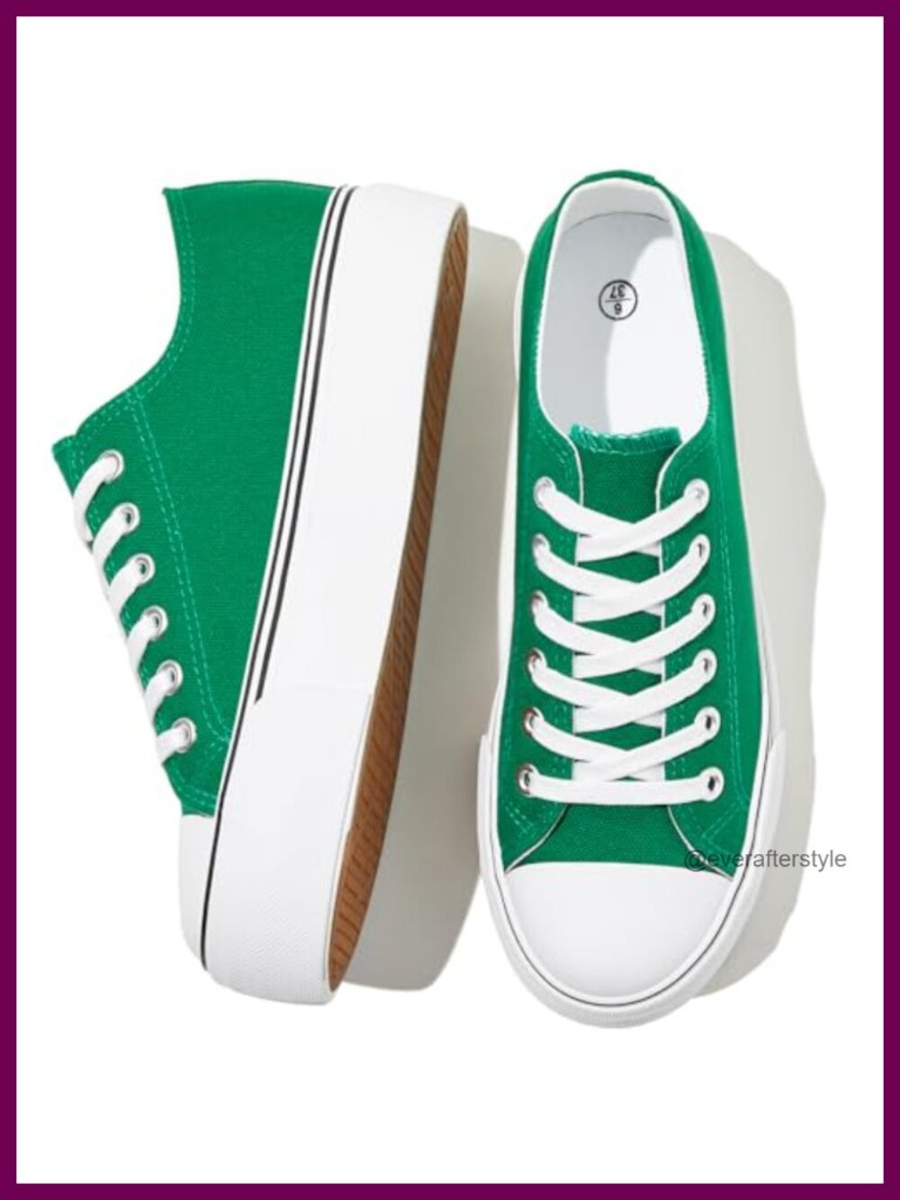Platform Sneakers Canvas Lace-Up Casual Walking Shoes Breathable Non-Slip